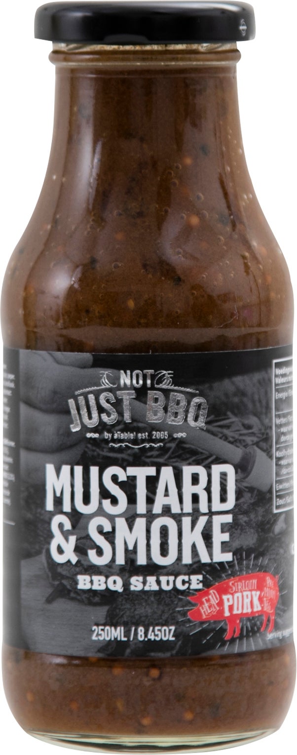 Not just BBQ barbecuesaus mustard & smoke 225 ml