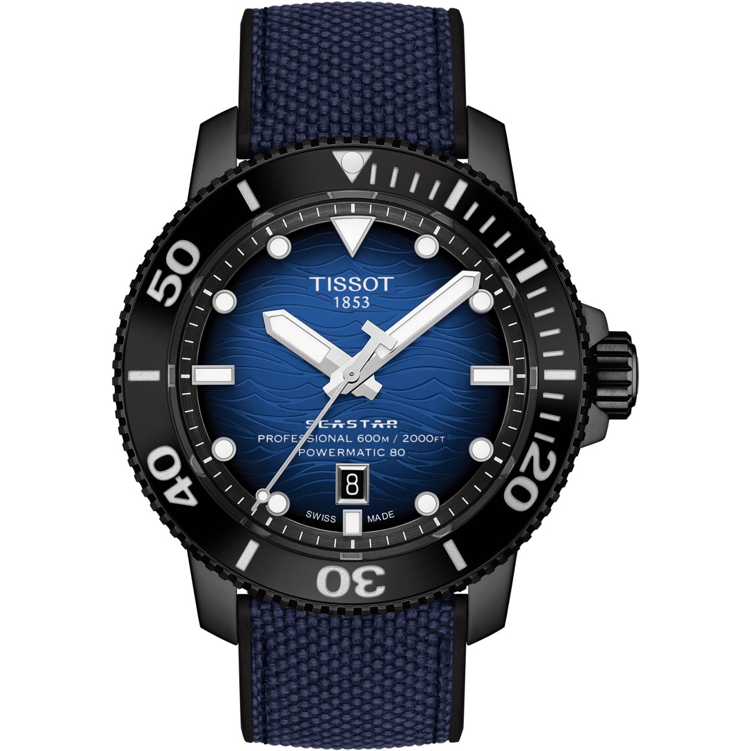 Tissot Seastar 2000 Professional Powermatic 80 Schwarz / Blau