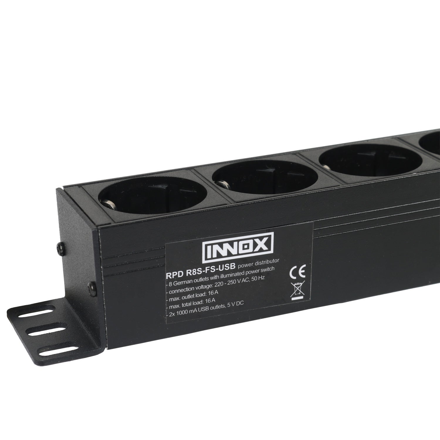 Innox RPD R8S-FS-USB 19 inch stroomverdeler met USB
