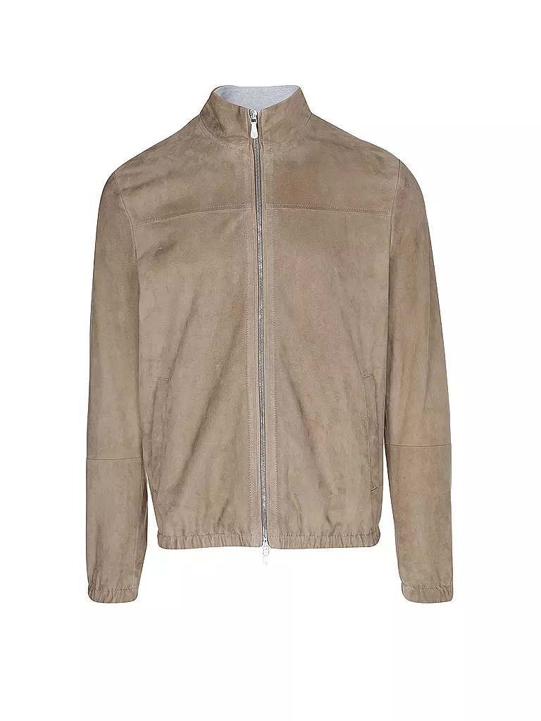 ELEVENTY Lederjacke hellbraun