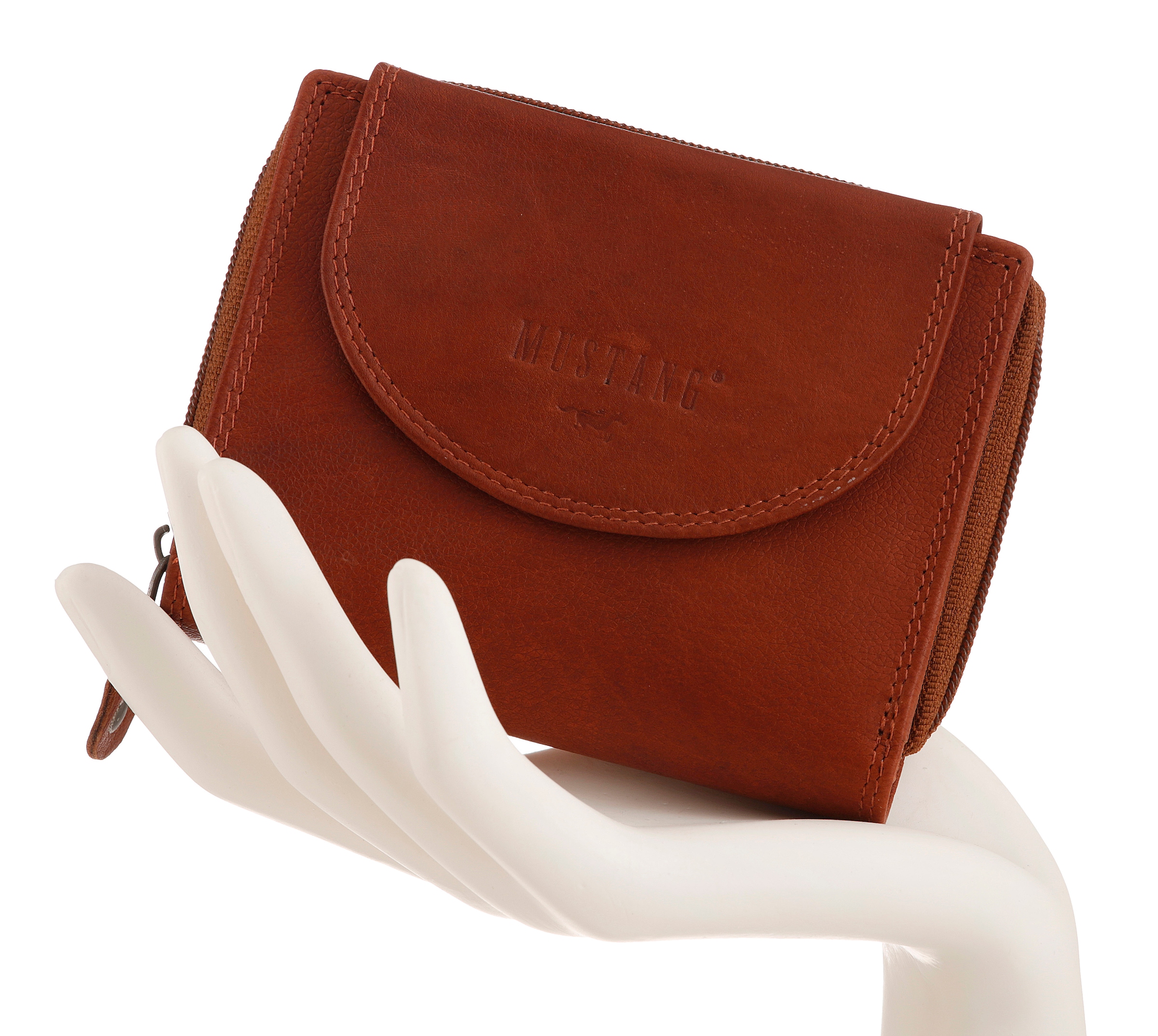 MUSTANG Geldbörse »Udine leather wallet top opening« im praktischen Format