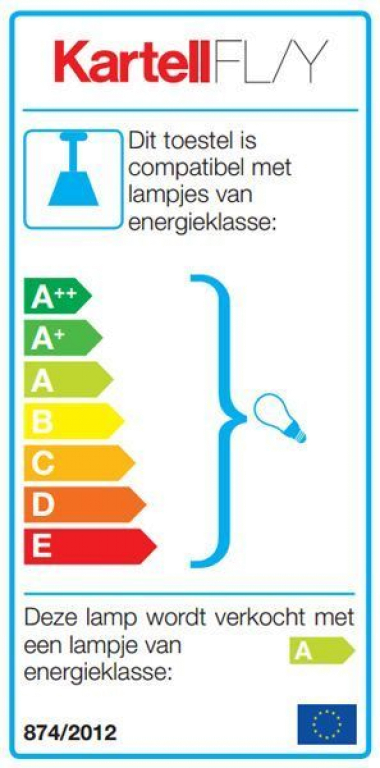 Kartell Small FL/Y hanglamp Ø38 saliegroen
