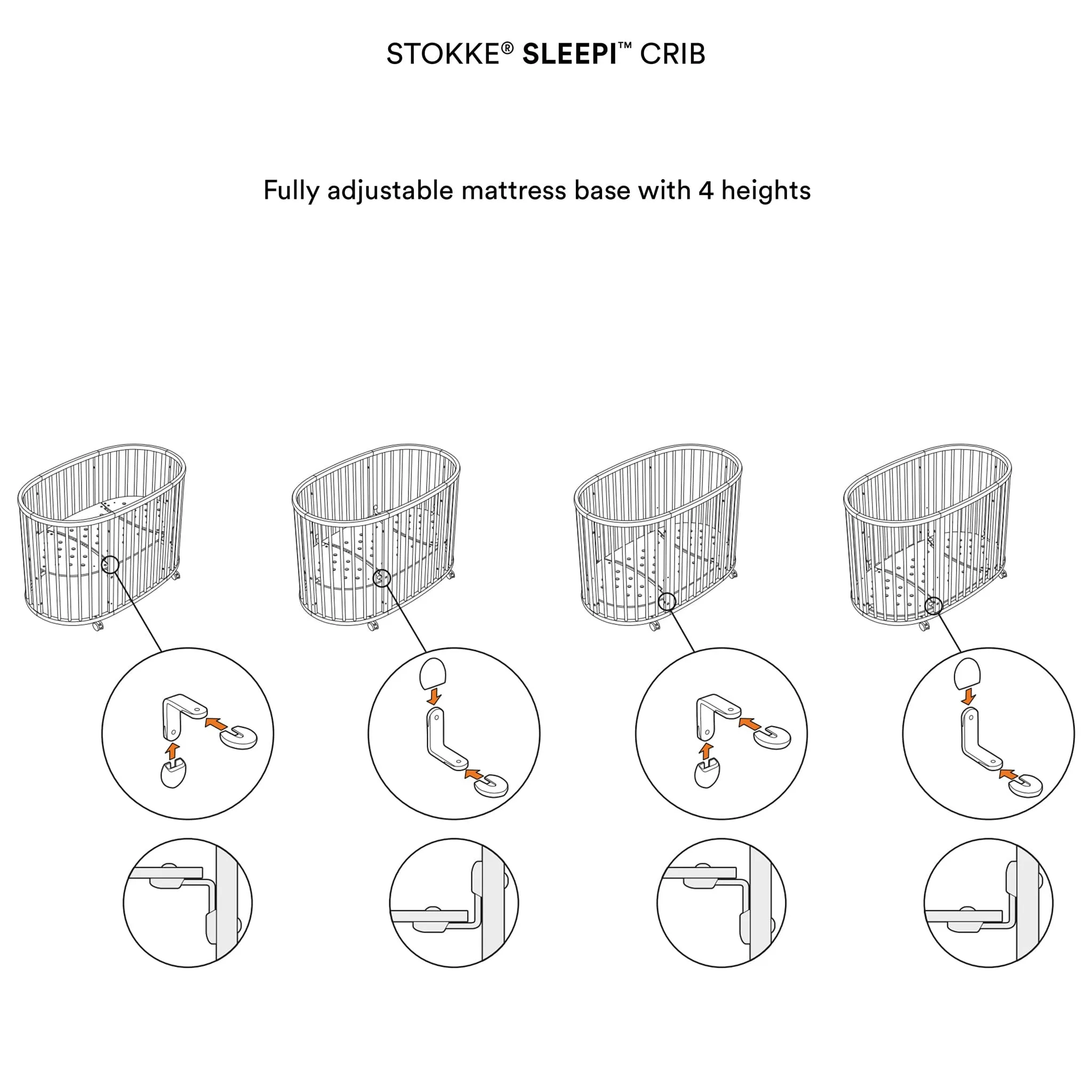 Stokke Couchette Évolutive Stokke® Sleepi™ V3 - Blanc
