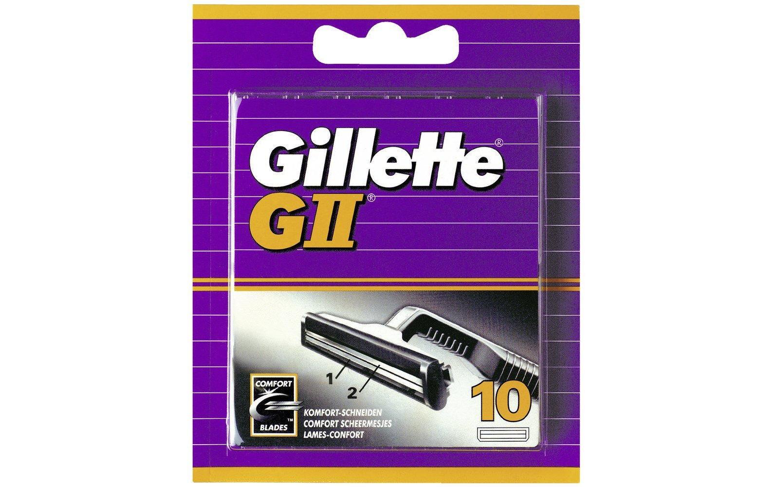 Rasierklingen GII 10 StückErsatzklingen für Gillette GII-Rasierapparate
