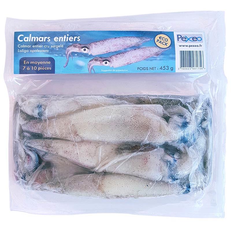 Calamar Entiers Surgelés Pexeo Eco - 453G