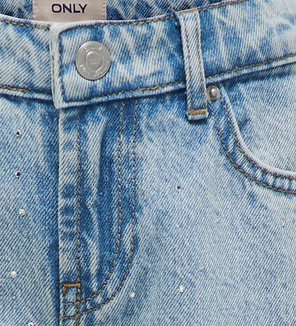 Kids Only Jeans - KogCobain - Light Blue Denim m. Glitzerstein