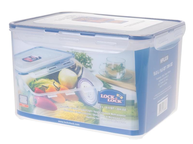 Lock & Lock Vorratsbehälter 9 l, Transparent Rechteckiges Vorratsdose