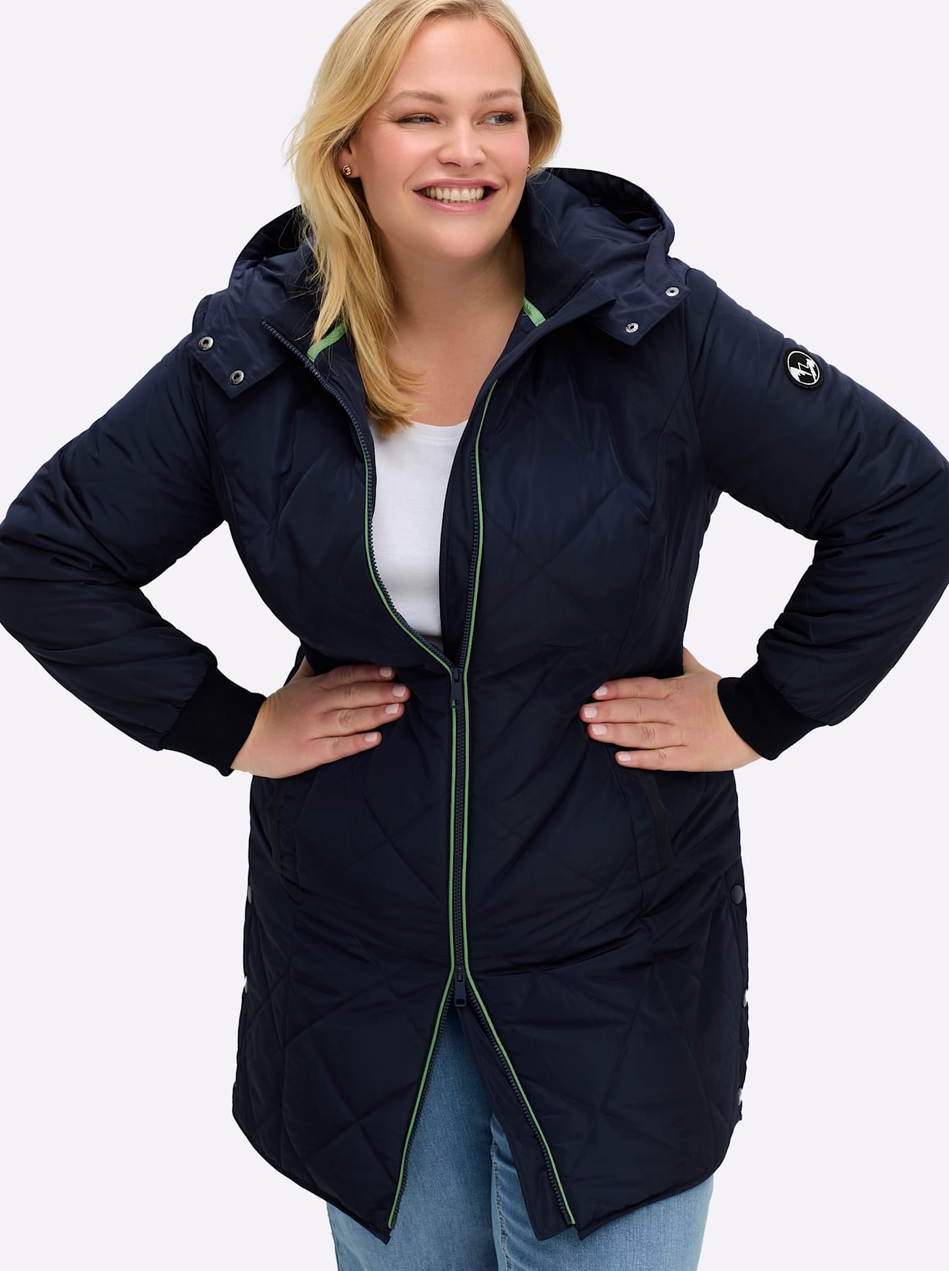 Sheego Steppjacke mit Kapuze