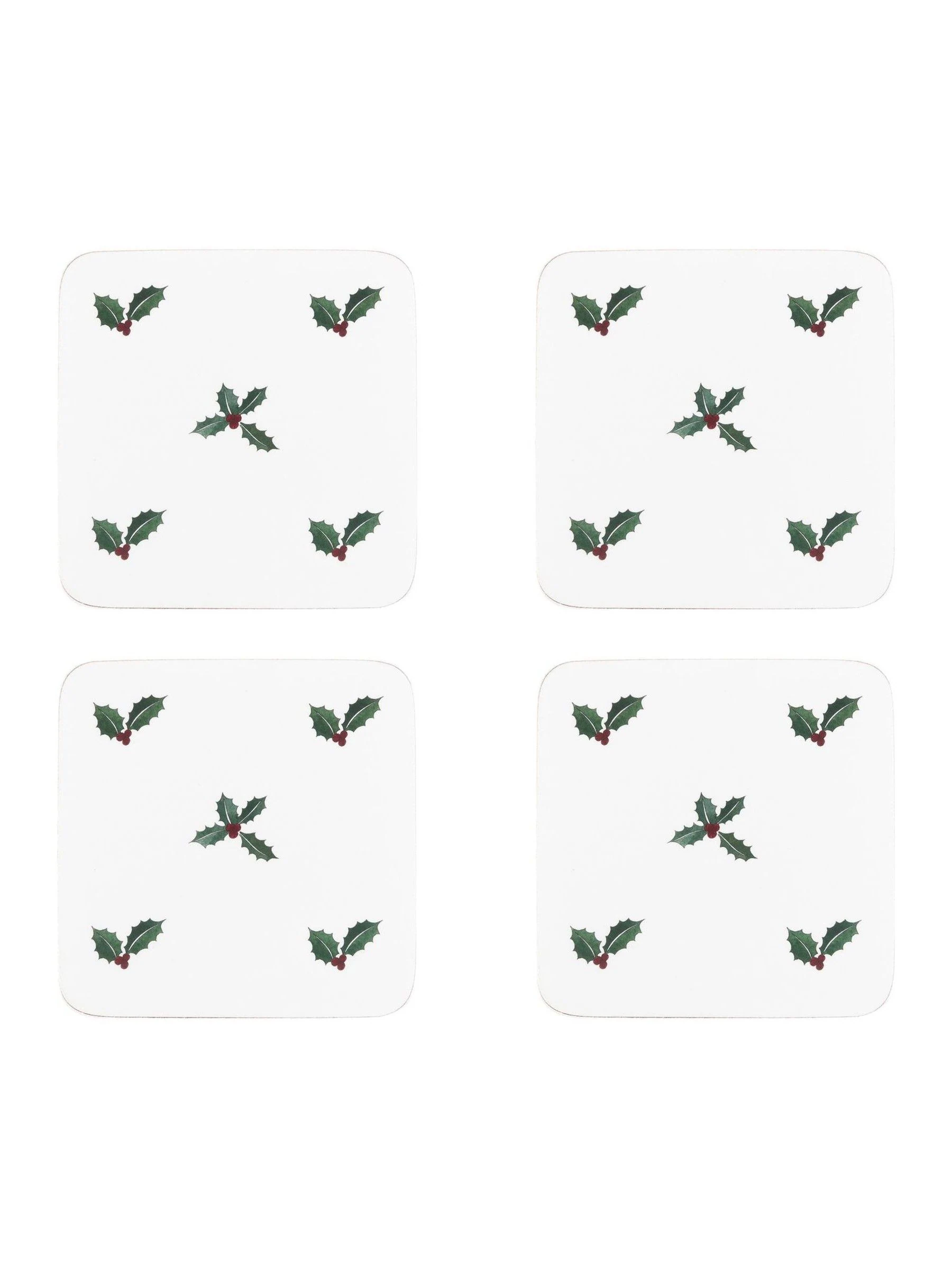 Sophie Allport Holly & Berry Coasters Set of 4