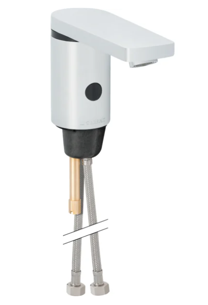 Geberit Hytronic 86 1-gats wastafelkraan koud en warm water zonder mengknop chroom