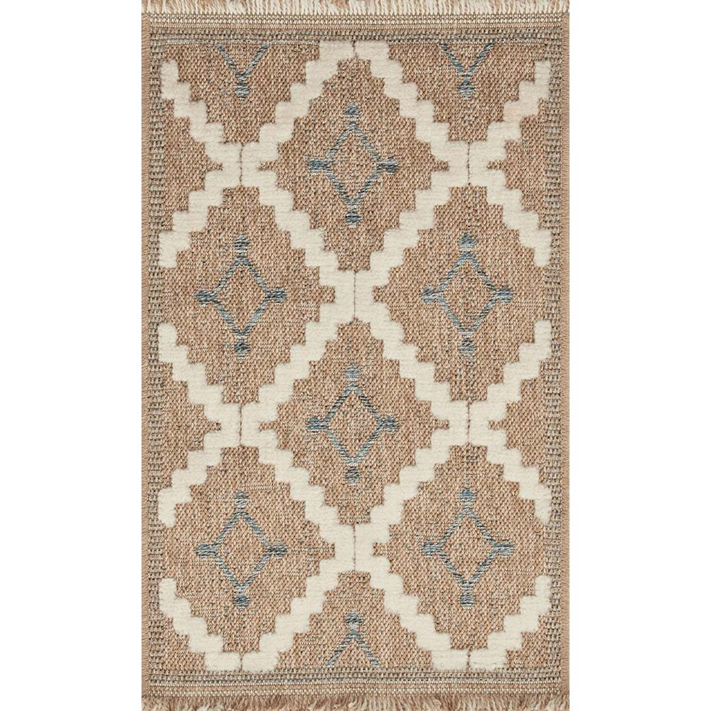 Tapis intérieur extérieur aspect jute bleu tulum 9041 230 x 160 cm