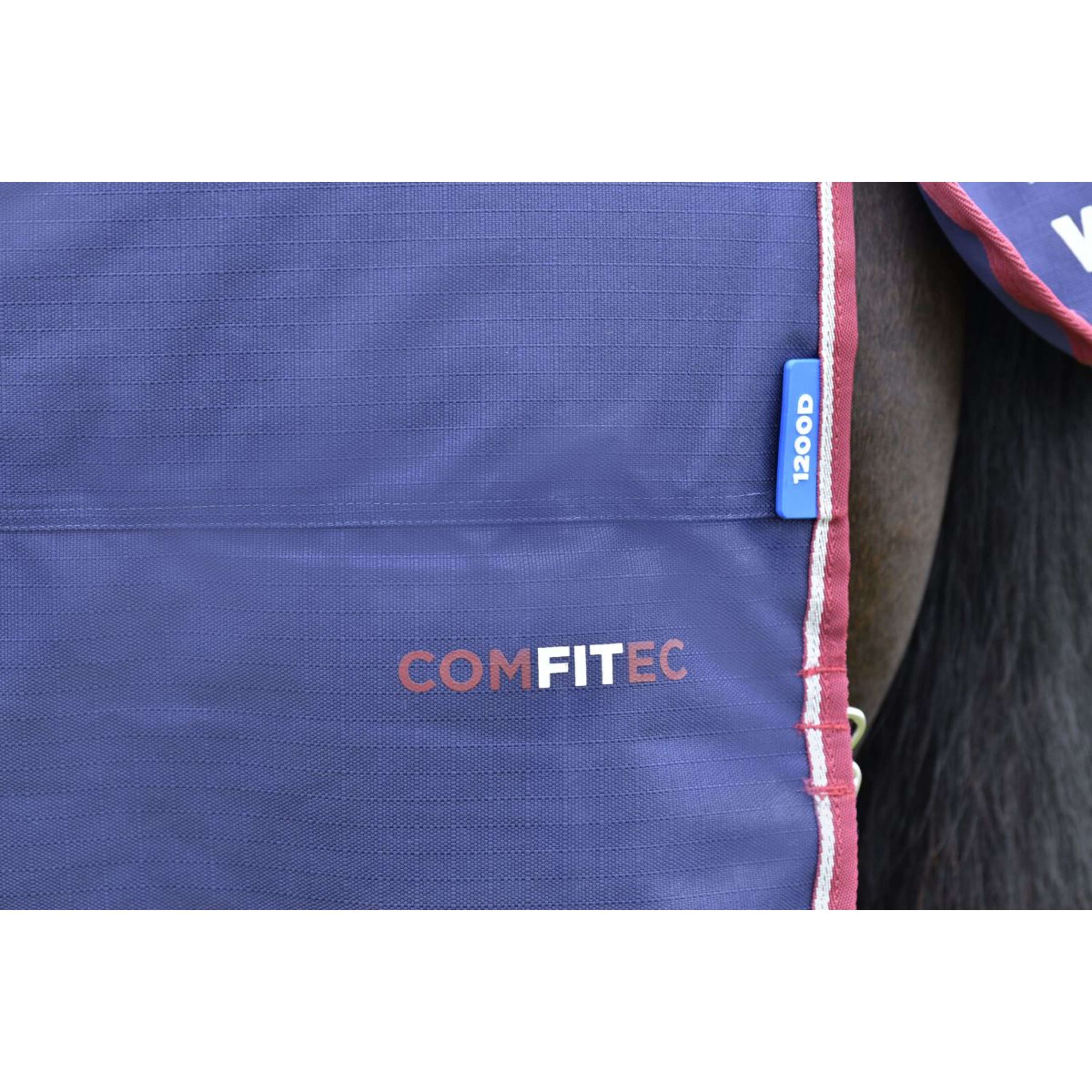 WeatherBeeta ComFiTec Essential Turnout Detach-A-Neck 50g Navy/Burgund