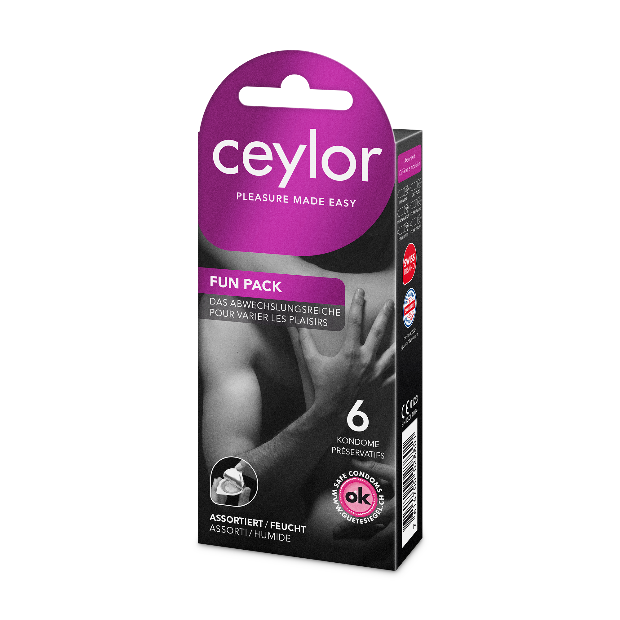 Ceylor Fun Pack Präservativ<br>6 Stück, mit Reservoir