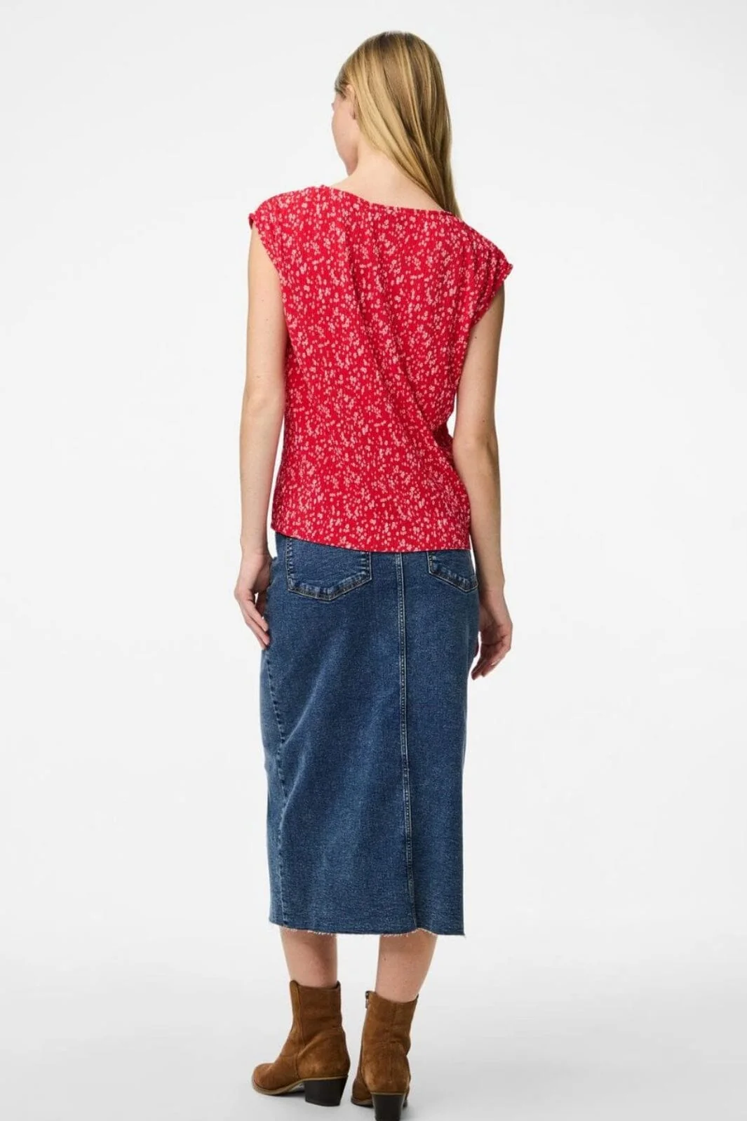 Pieces Pcflora Ss V-Neck Top