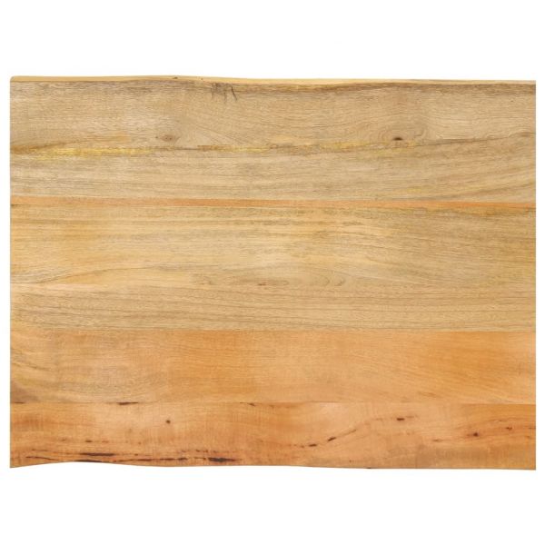 vidaXL Tampo de Mesa com Borda Viva 80x60x2,5 cm Mangueira Maciça - 2625143813