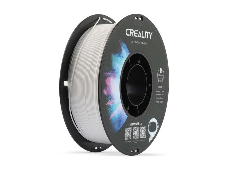 Creality Filament TPU, Weiss, 1.75 mm, 1 kg Hochwertiges TPU Filament für 3D-Drucker