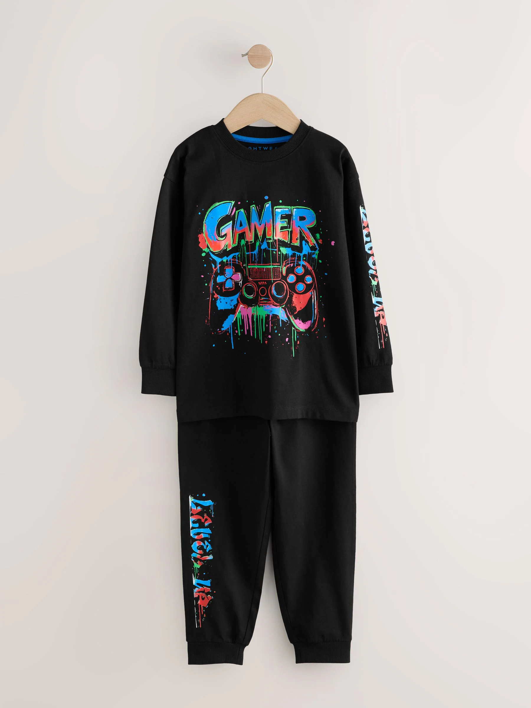 Meerkleurig gamer - Verpakking van 2 pyjama's met lange mouwen (3-16 jr)