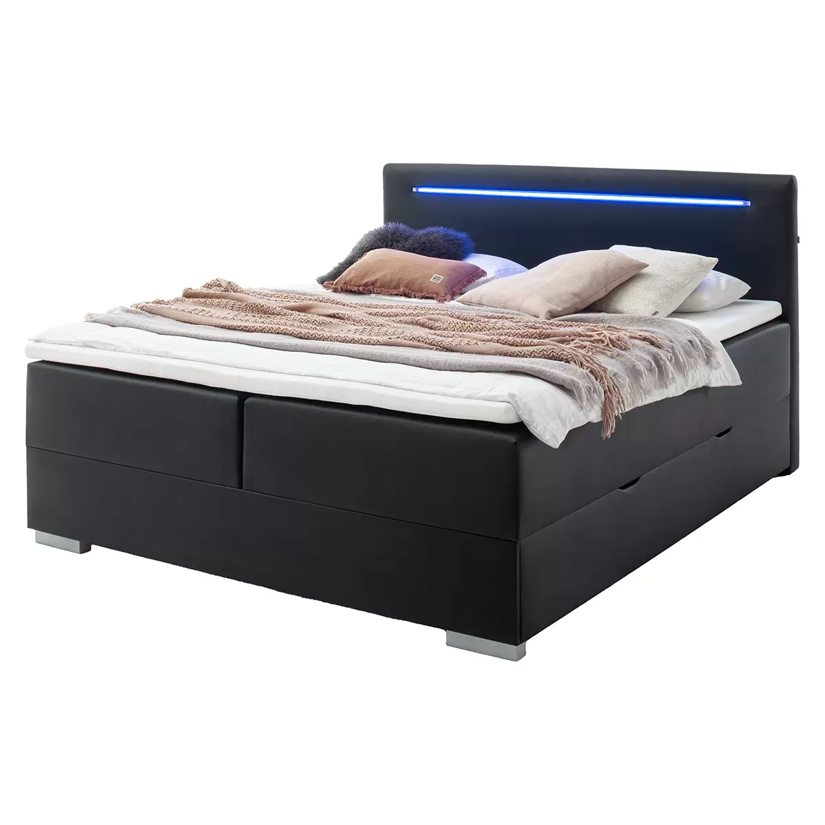 Boxspringbett Las Vegas I 180x200 Schwarz