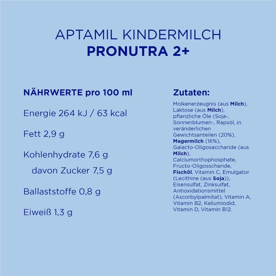 Aptamil Kindermilch 2+ Pronutra 6x 800g ab dem 2. Jahr