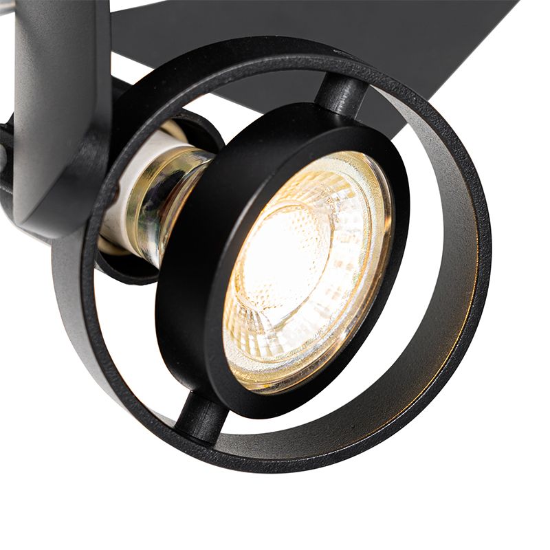 Moderne plafondspot zwart draai- en kantelbaar GU10 50mm - Master