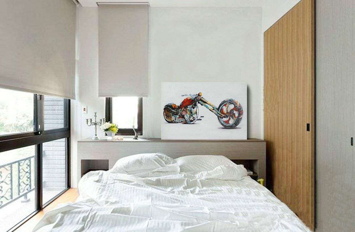 Öl-Wandbild SPEED - bunt - 60x90 cm