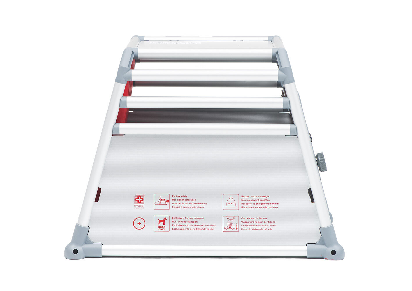 4Pets Pro 1 - Autobench Hond - chroom - 54.4x54554.5x73.5 cm - S