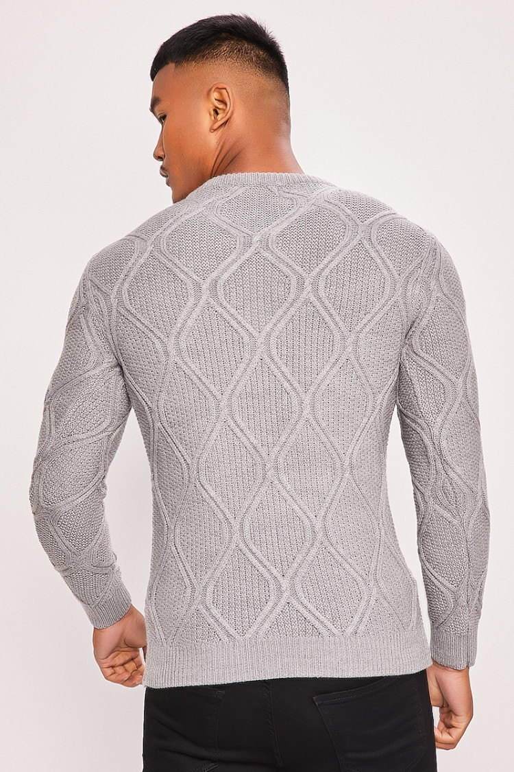 Pull en maille gris