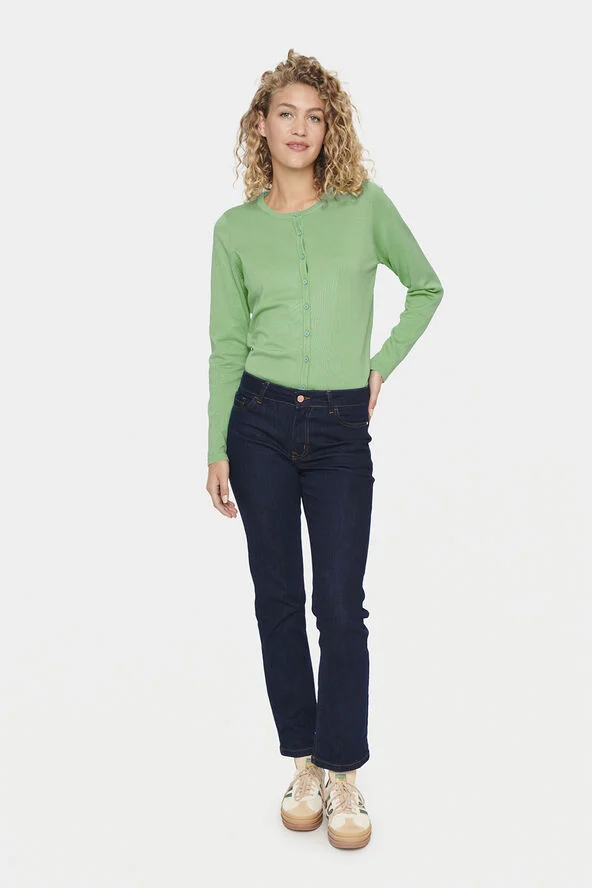 Saint Tropez A8661, MilaSZ R-Neck Cardigan Zephyr green