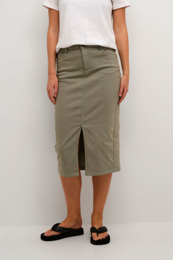 Kaffe KAzelina Long Denim Skirt Vetiver