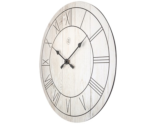 Paul wandklok, hout, wit, Ø 40 cm
