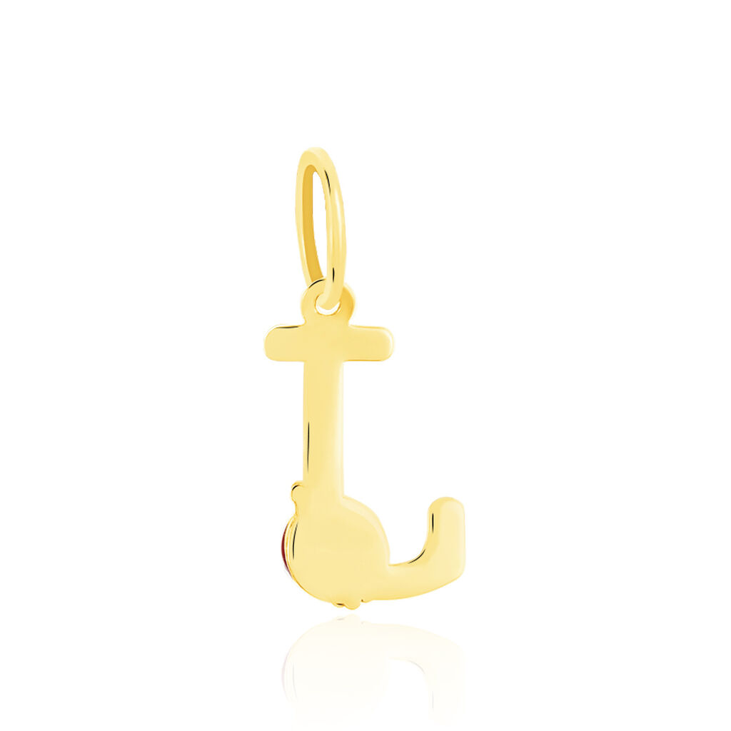 Pendentif Helidie Coccinelle Lettre Or Jaune