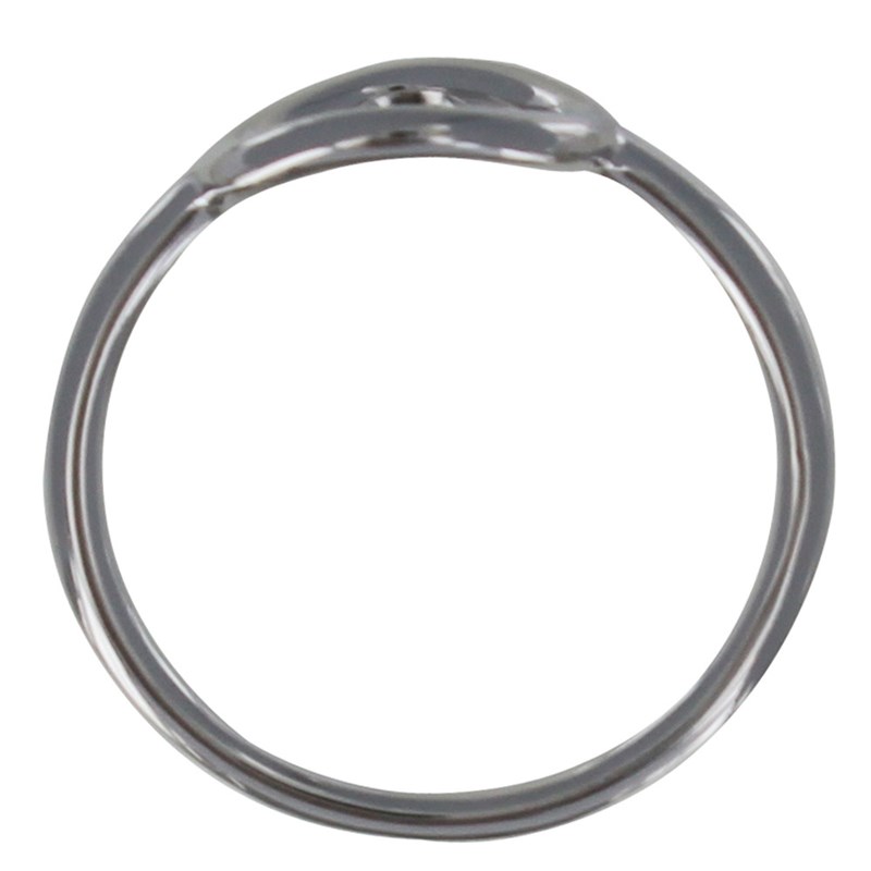 Bague Argent Rhodié Rond Ajouré