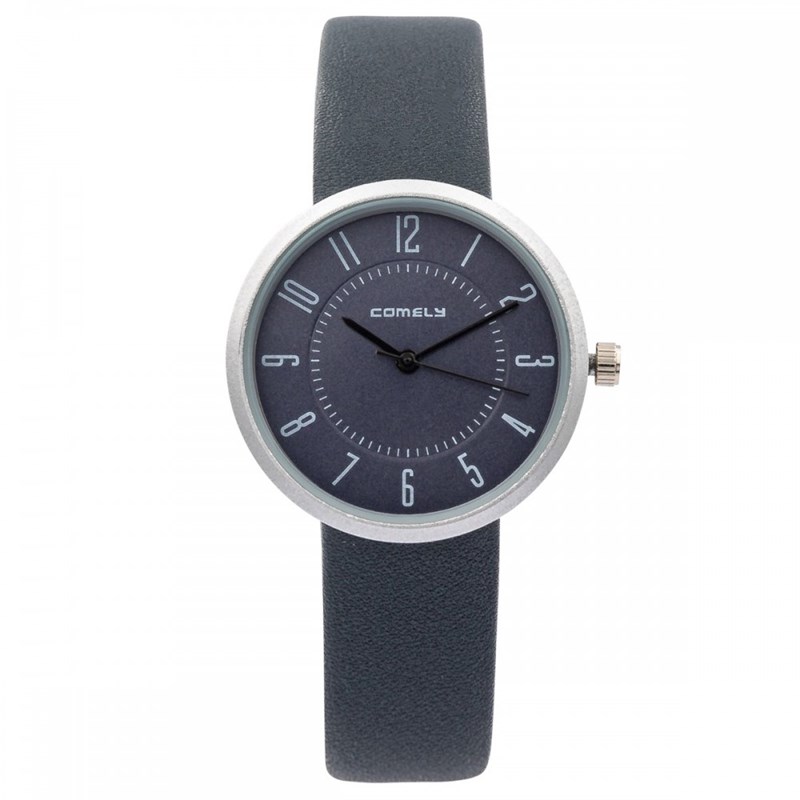 Montre Femme COMELY bracelet Cuir Bleu