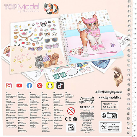 TOPModelDress Me Up Stickerbog KITTY