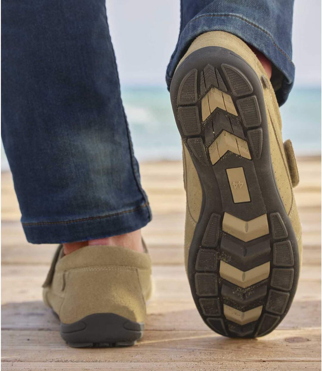 Mocassins Scratchés en Cuir Perforé