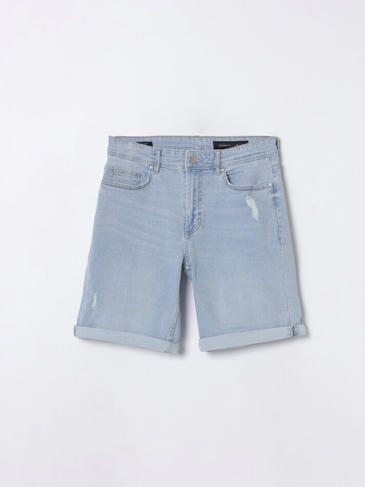 Shorts jeans slim fit - Azul claro