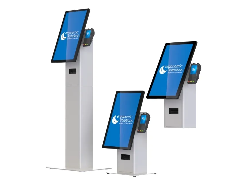 Ergonomic Solutions SpacePole Kiosk SPK400-02, Kiosk-sæt, Sort, Metal, 75 x 75 mm, 100 x 100 mm, Universel