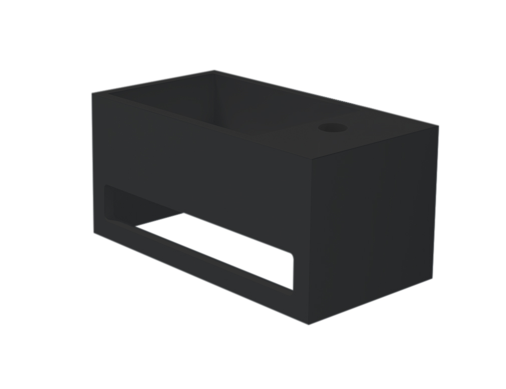 Best-Design Mona Black fontein rechts incl. handdoekhouder
