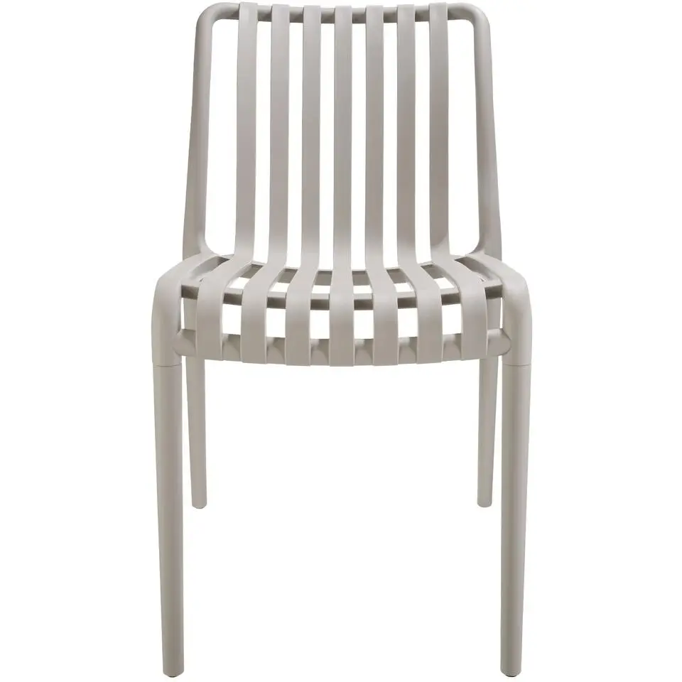 tectake Tuinstoelen Alcudia, weerbestendig, stapelbaar, Taupe