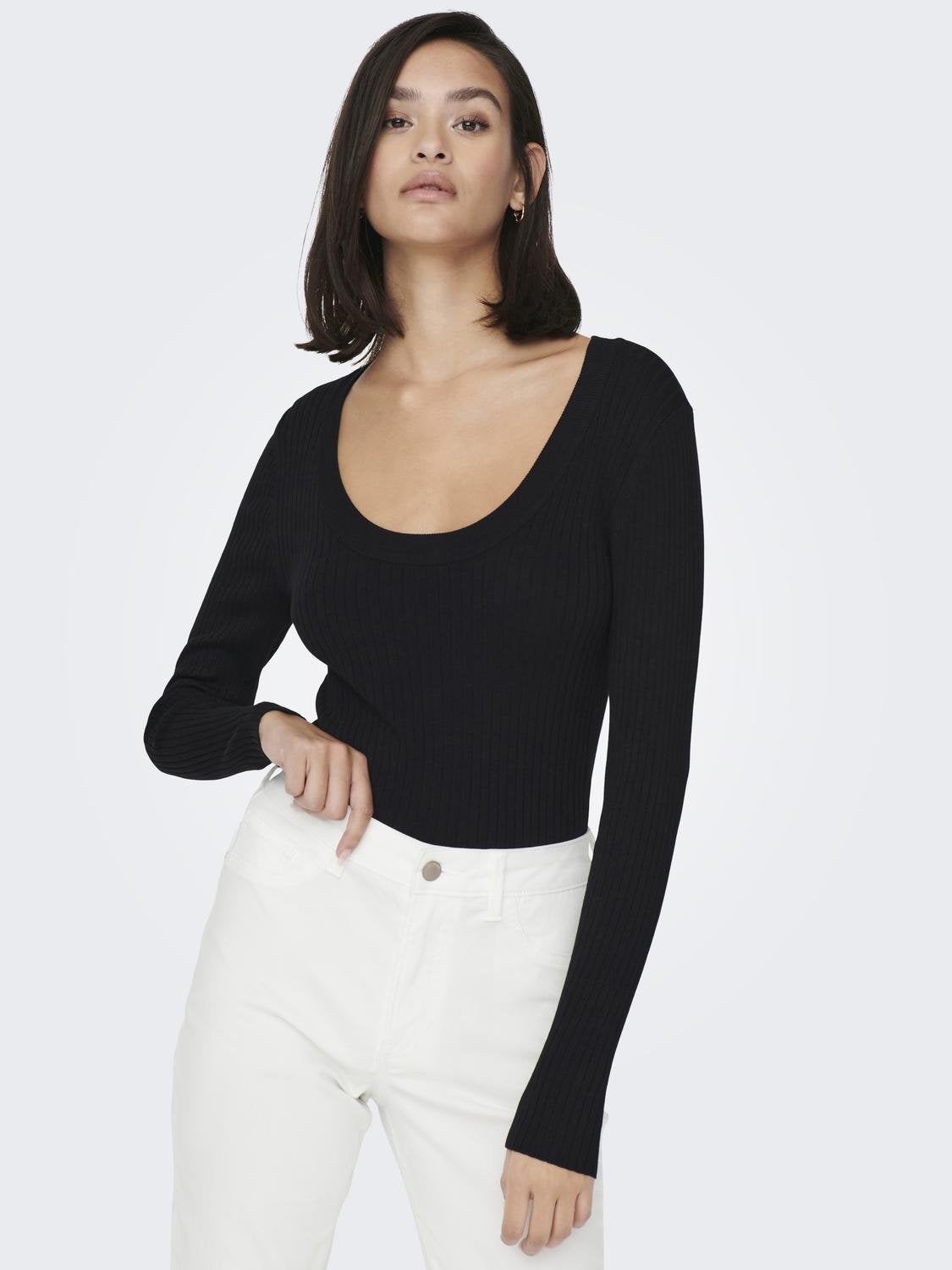 JDYPLUM Strickpullover Black