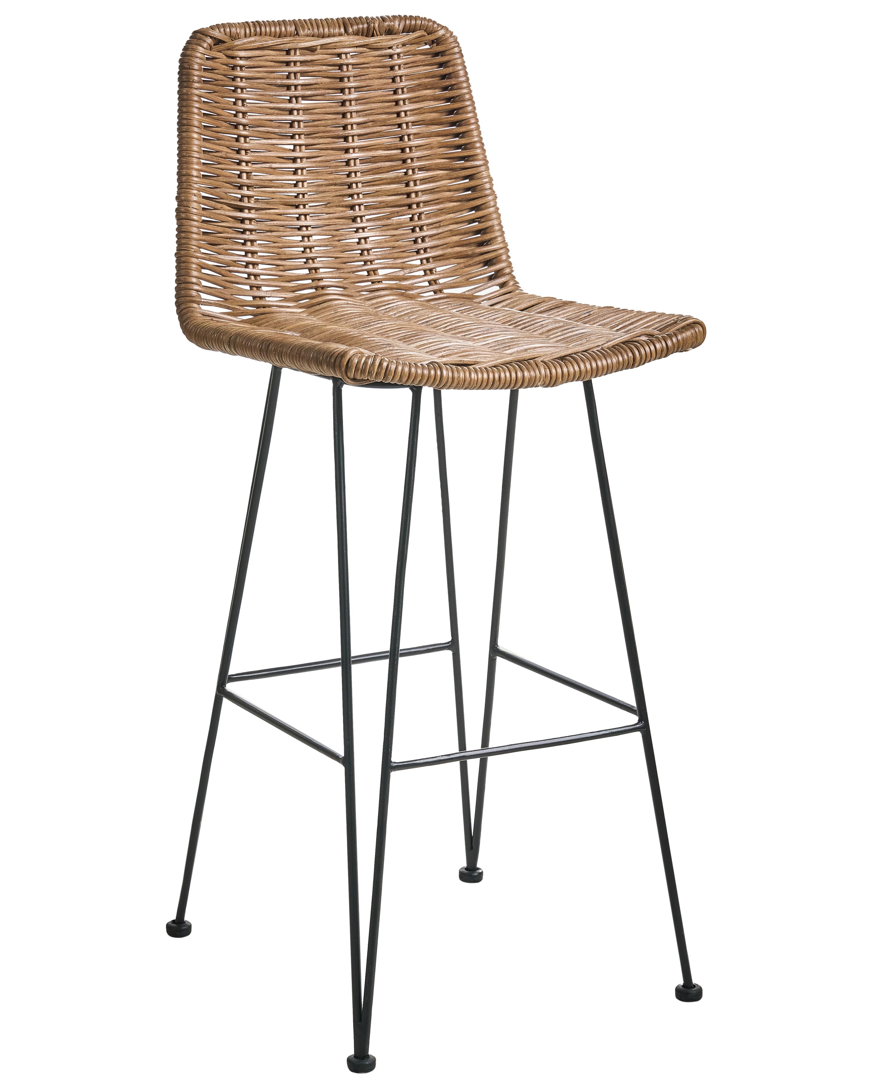 Set van 2 barstoelen CASSITA Rotan Bruin