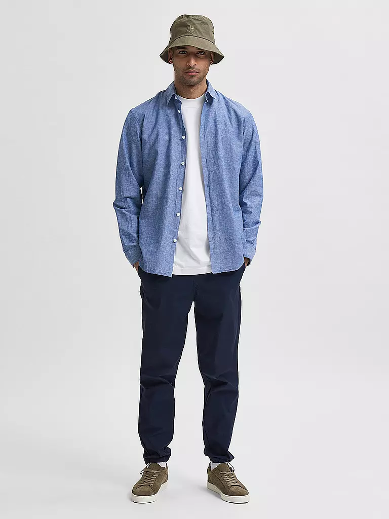 SELECTED Hemd Regular Fit SLHSLIMNEW blau