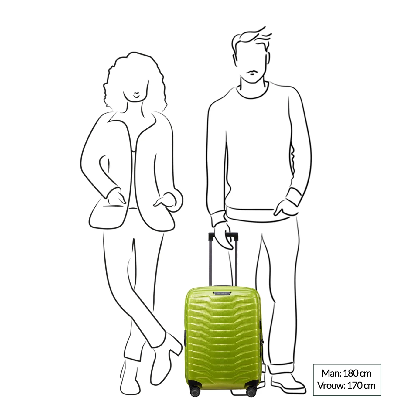 Samsonite Proxis Spinner 55 cm Expendable Lime