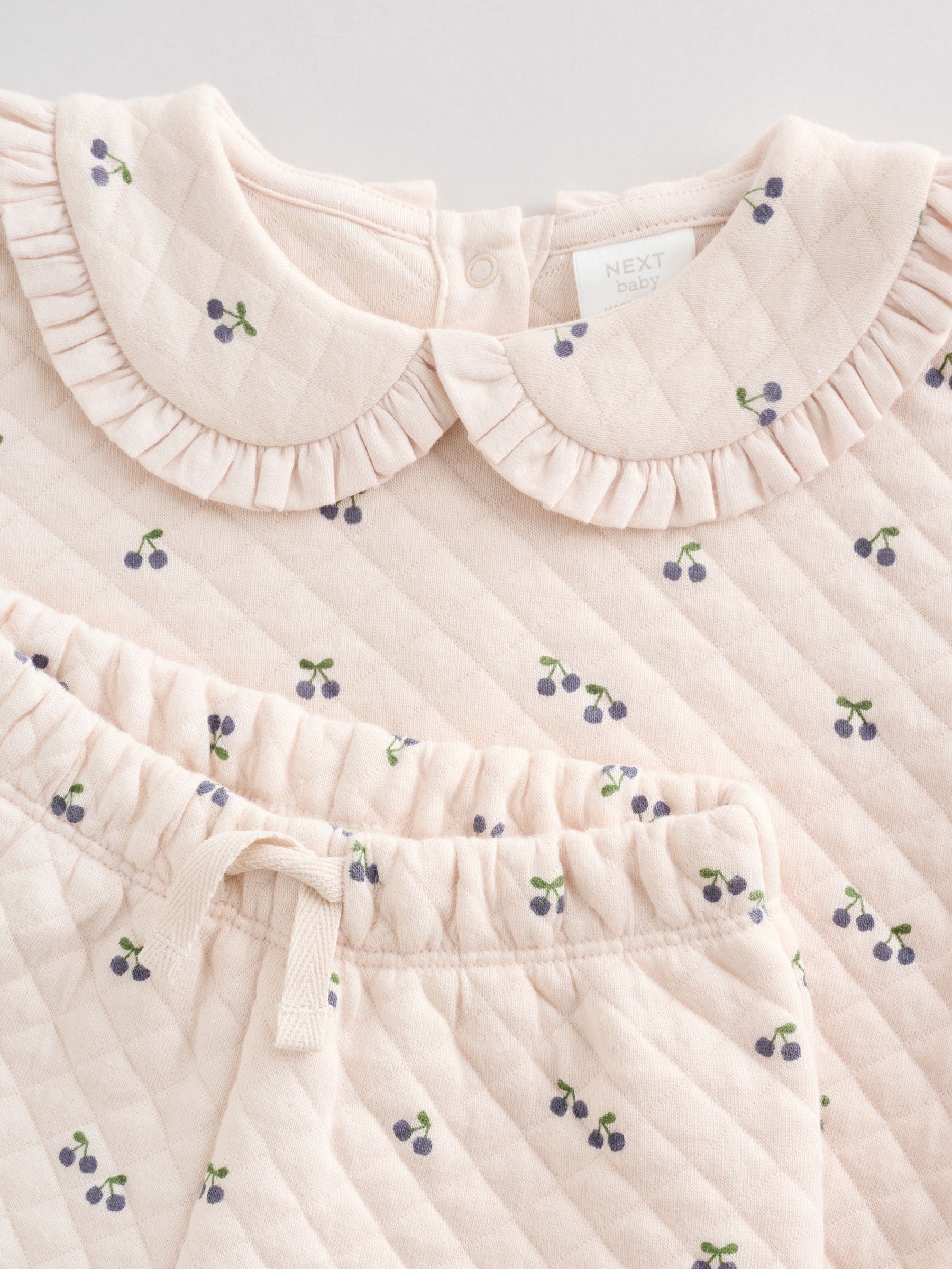 Ecru - Baby doorgestikte Sweatshirt en Broeken Set 2 Pieces (0mnd -2jr)