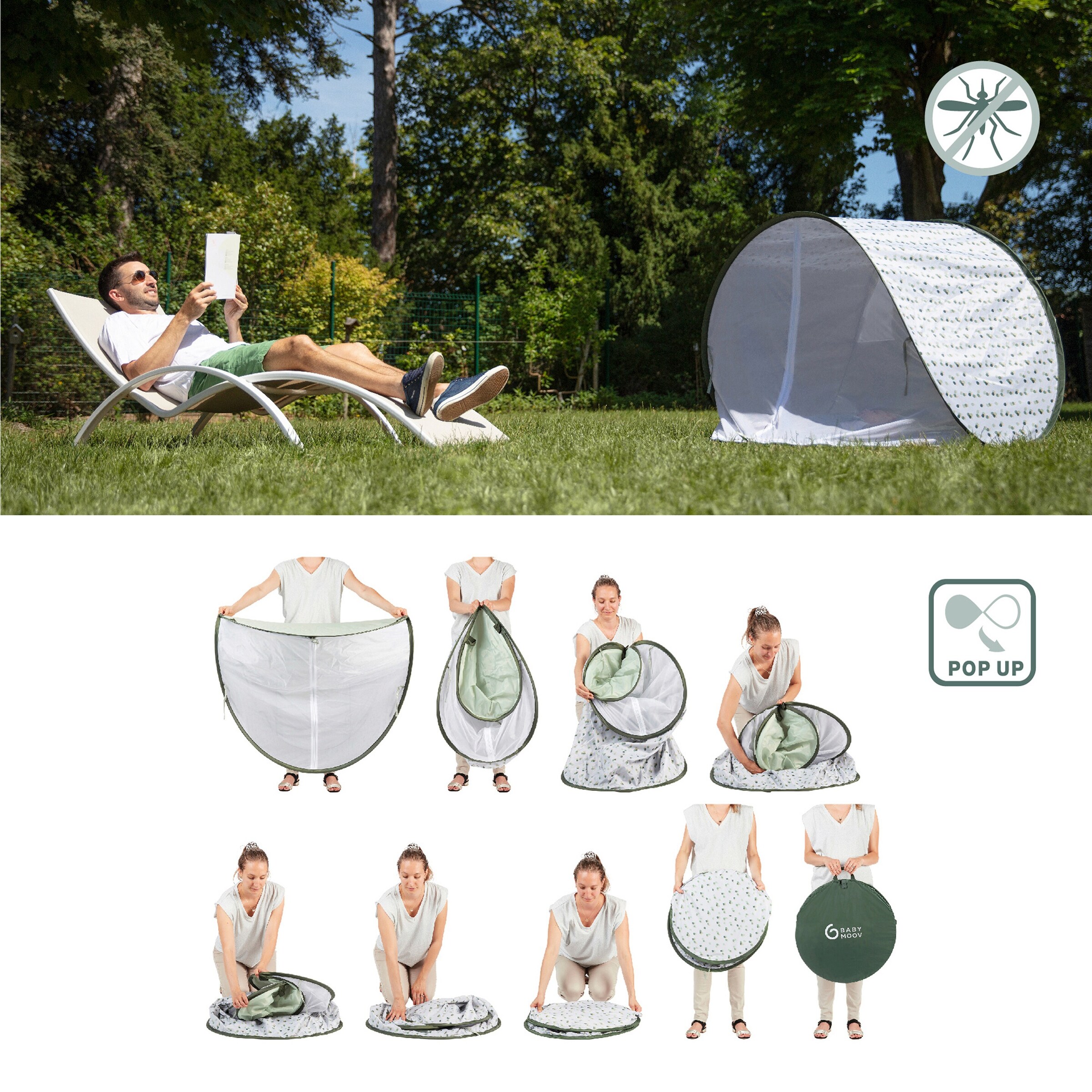 Babymoov Strandmuschel Provence mit UV-Schutz 50+