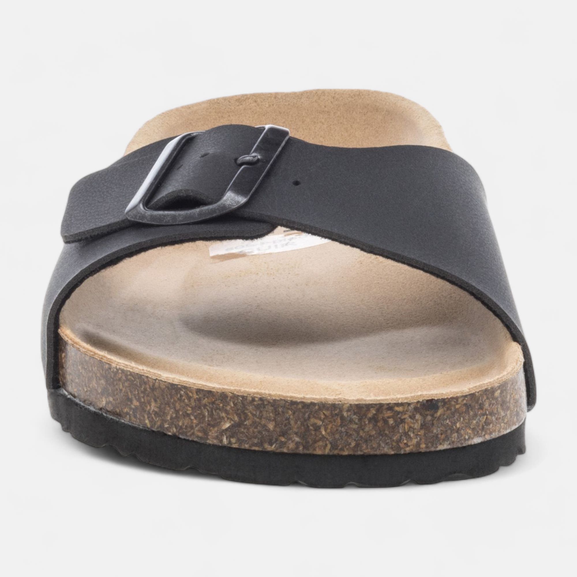 Mules semelle liège Homme noir