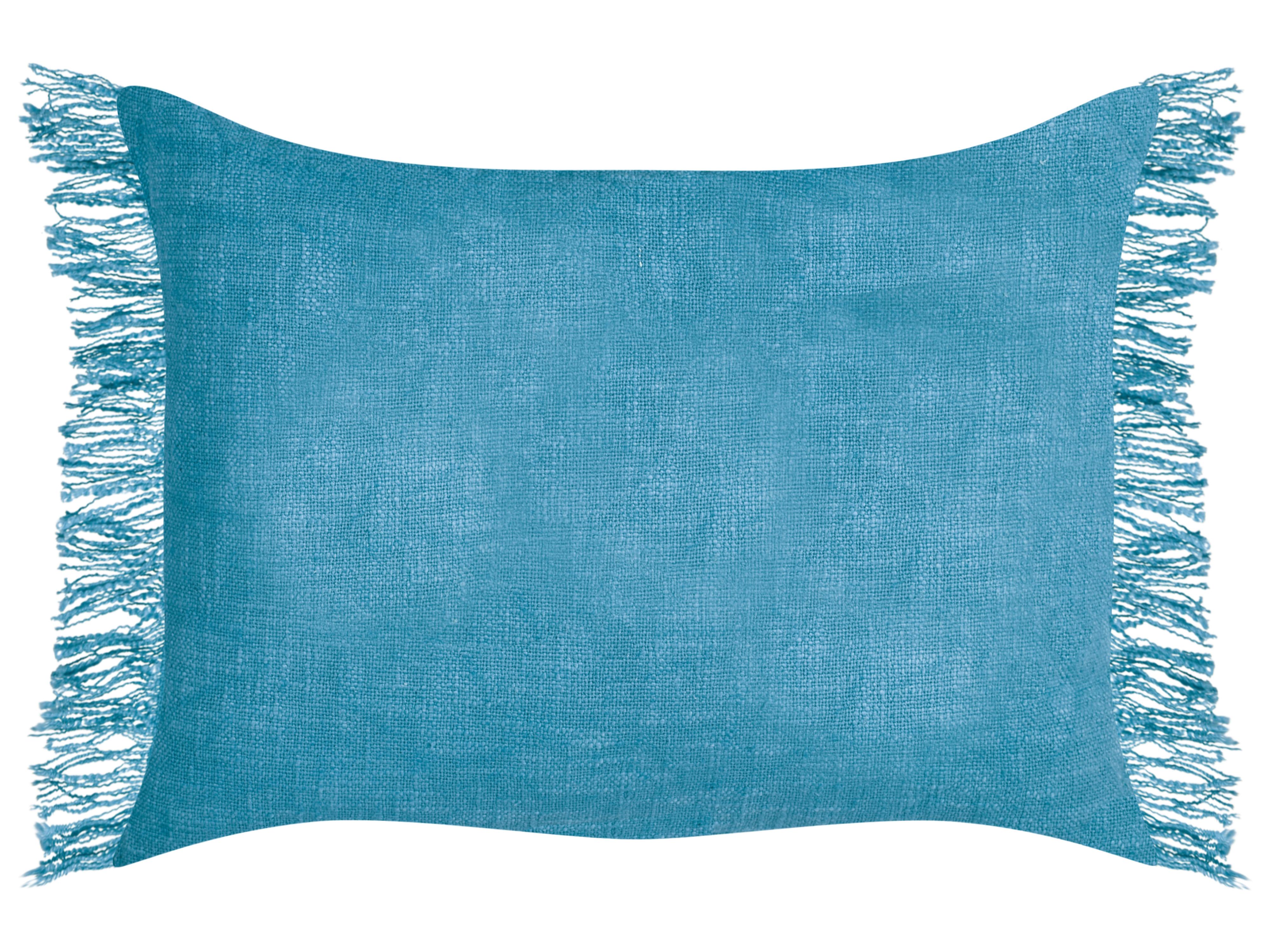 Set van 2 sierkussens MABA Katoen 50 x 35 cm Blauw effen