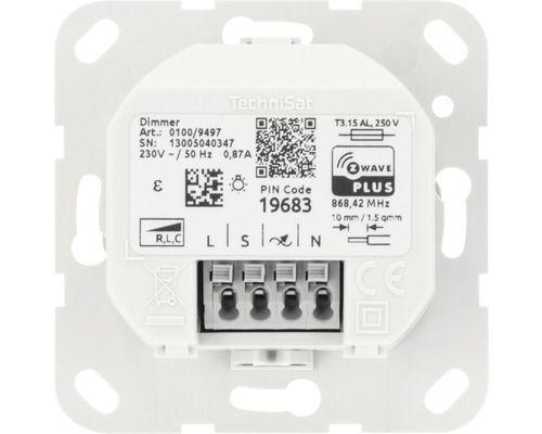 TechniSat dimmer-inzetstuk met repeaterfunctie geschikt voor Gira Systeem 55 - Compatibel met SMART HOME van hornbach