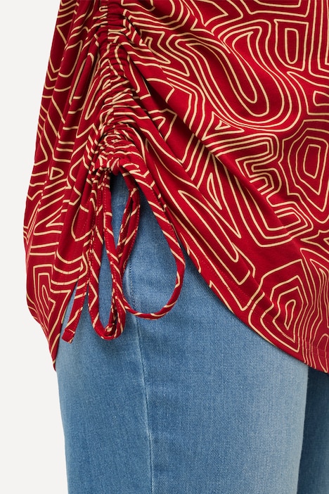 Shirt, Saumband, Stehkragen, Langarm, Biobaumwolle