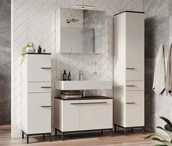 Waschbecken-Unterschrank »Yonkers«, Kaschmir/Nuss